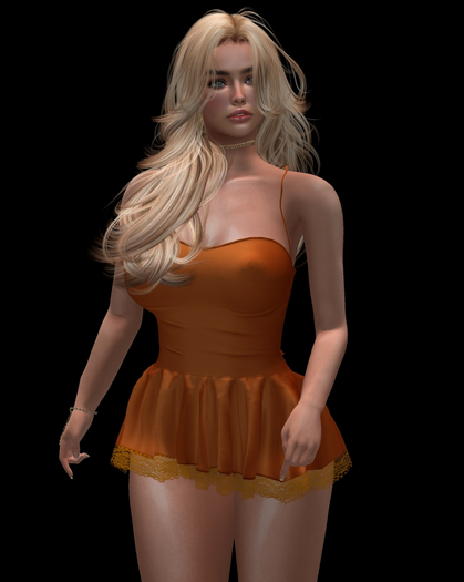 Orange Cute Mini Dresses Stacey