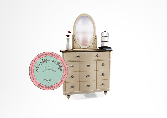ISPACHI [Florian] Dresser [Eggshell]