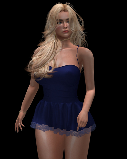 Blue Cute Mini Dresses Stacey