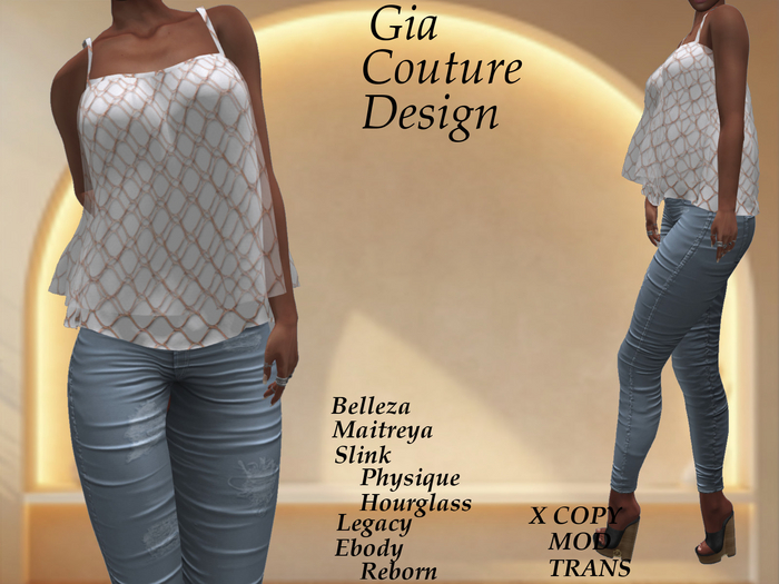 "GCD" Priya Spaghetti Strap Top White