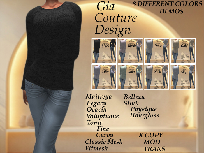 "GCD" Roberta Fuzzy Sweaters DEMOS