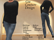 "GCD" Roberta Fuzzy Sweaters Black