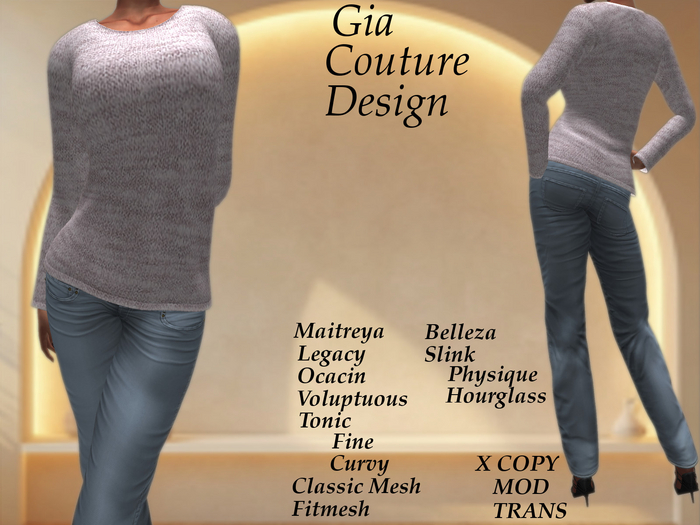 "GCD" Roberta Fuzzy Sweaters Blush