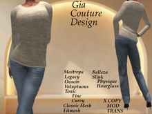 "GCD" Roberta Fuzzy Sweaters Gold