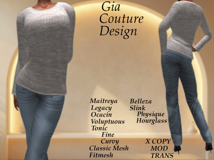 "GCD" Roberta Fuzzy Sweaters Nude
