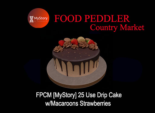 FPCM - Cake [MyStory] Drip Cake w/Macaroons Strawberries