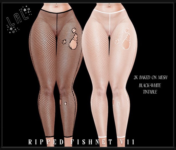 LAL-Ripped Fishnet V11 Onyl Bom-Tintable