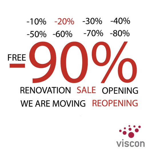 Viscon* Sculpties Shop Signs Red/Black