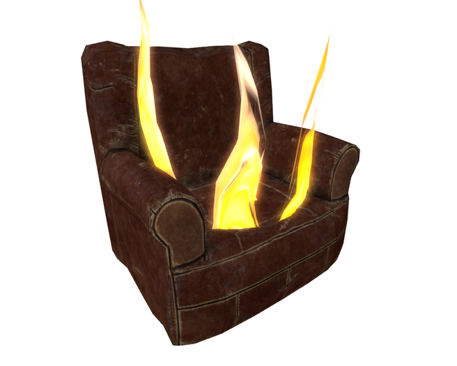 Burning Easy Chair ~ Decor
