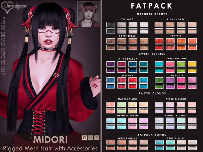 {Limerence} Midori hair-Fatpack