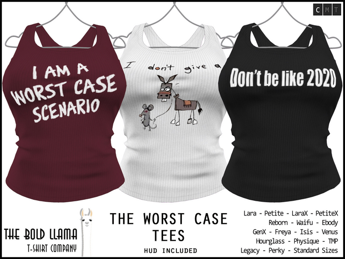 The Bold Llama T-Shirt Co. WORST CASE Tees