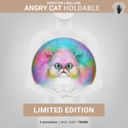 SEmotion Libellune Angry Cat Holdable LIMITED