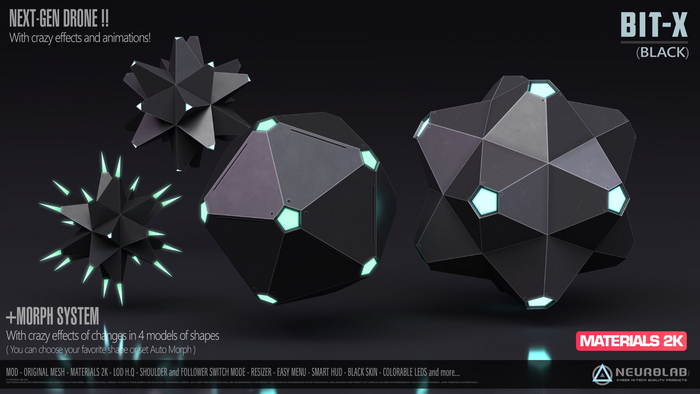 PET COMPANION - BIT-X (BLACK) (SHOULDER/FOLLOWER/RC/RP MODE) [Neurolab Inc.]