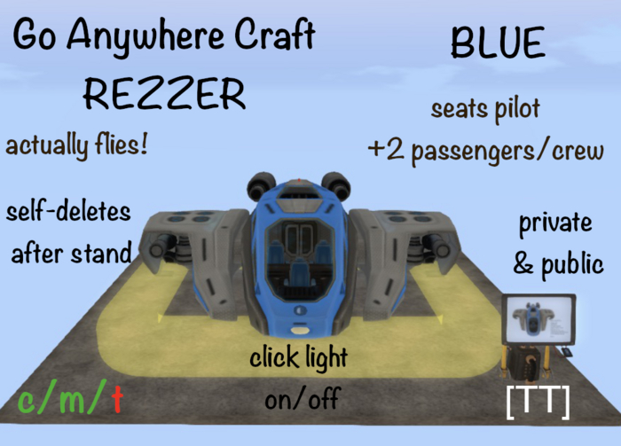 [TT] SSCRPG Silent Go Anywhere Craft Rezzer - BLUE