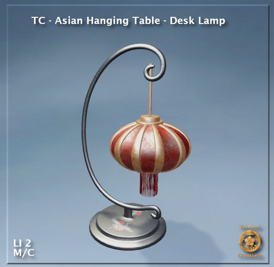 TC - Asian Hanging Table Lamp / Desk Lamp