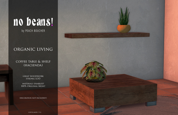 [nb!] - Coffee Table & Wooden Shelf (Hacienda) ADD