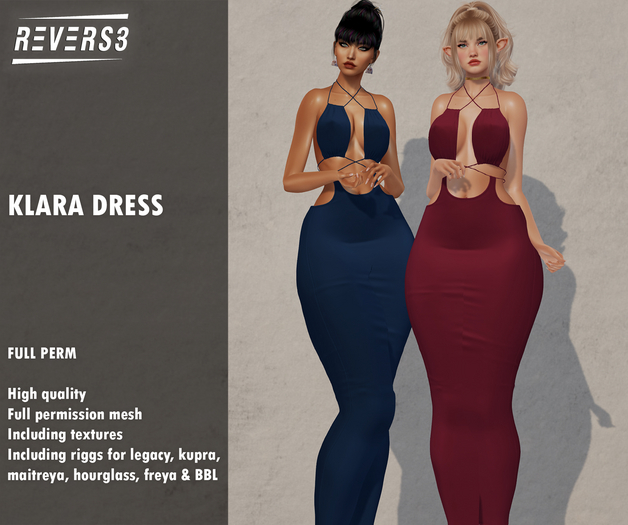 REVERS3 | Full Perm Klara Dress including Rigs & textures