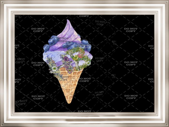 HB: Blueberry Swirl Ice Cream Cone FuLL PERM