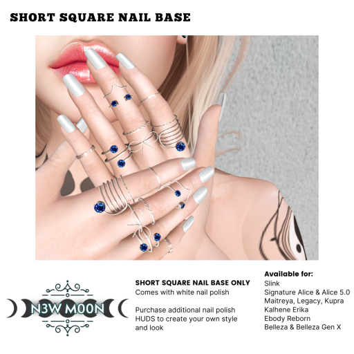N3W M00N - Short Square Nails - Slink
