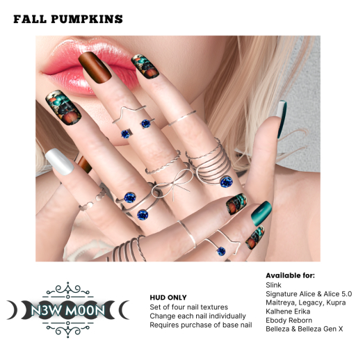 N3W M00N - RSS Nail HUD - Fall Pumpkins ADD ME