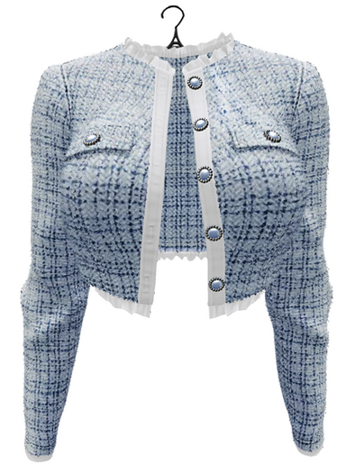 aprelle blossom jacket sky