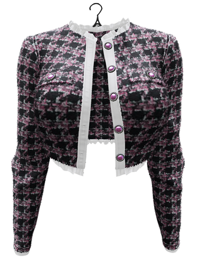 aprelle blossom jacket plaidpink