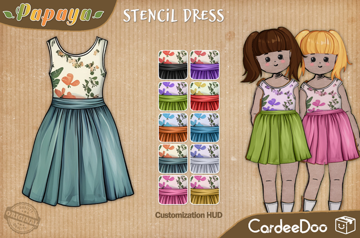 :Papaya: STENCIL Dress - CardeeDoo