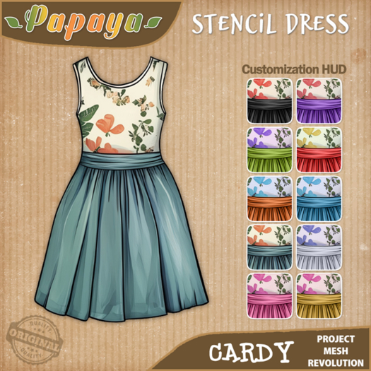 :Papaya: STENCIL Dress - Cardy Clothes