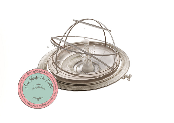 {anc} comet. / orrery / white 4LI RARE