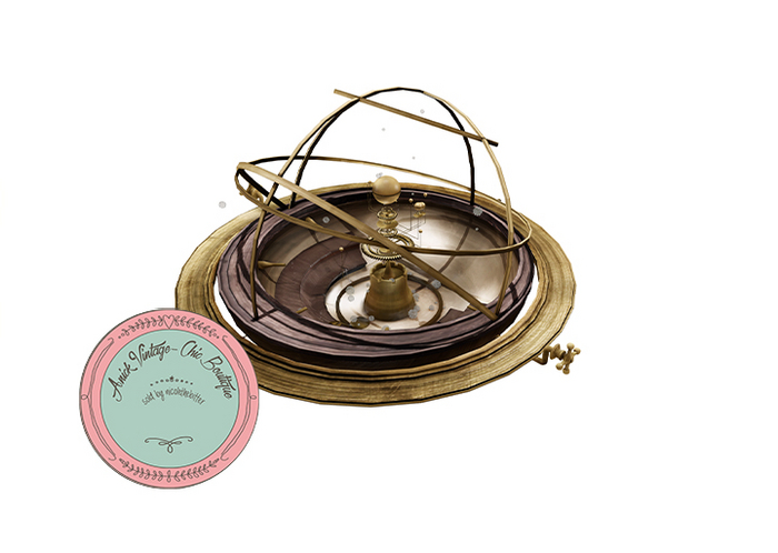{anc} comet. / orrery / gold 4LI RARE