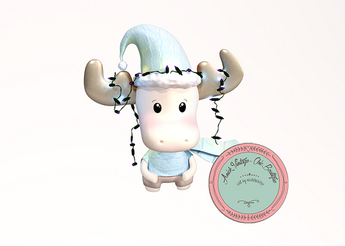 04 Bee designs kawaii Christmas Moose