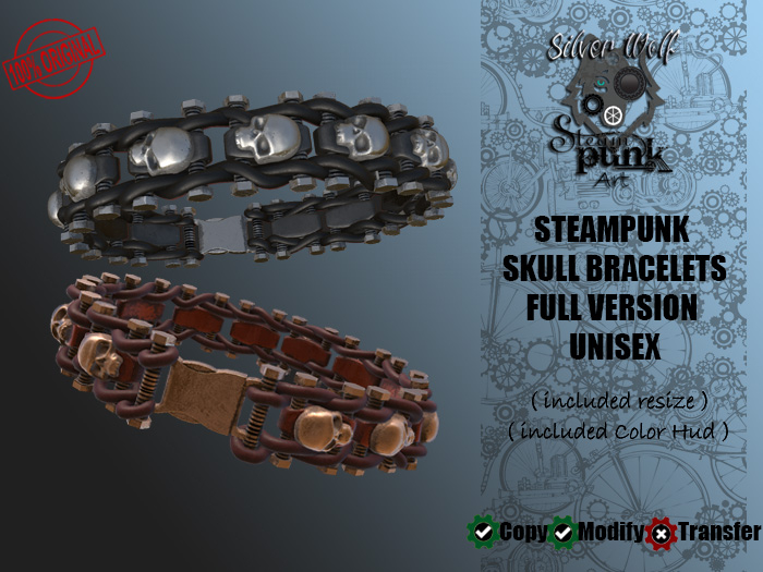 SW - Steampunk Skulls Bracelets Unisex Full Version (Box)