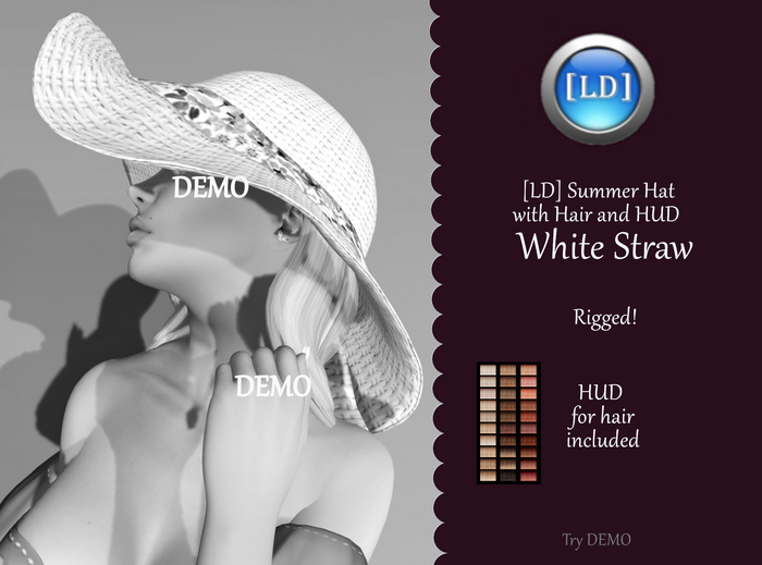 DEMO [LD] Summer Hat with Hair and HUD