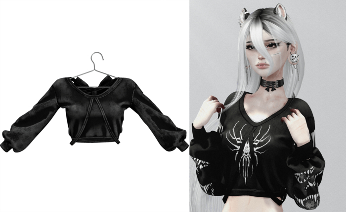 [DumDum] Ashe Top - Grunge Black