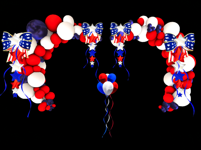 MC July 4th Patriotic Balloon Crown Set