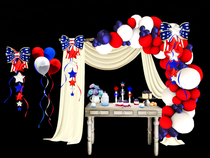 MC July 4th Garden Drape Arch Set