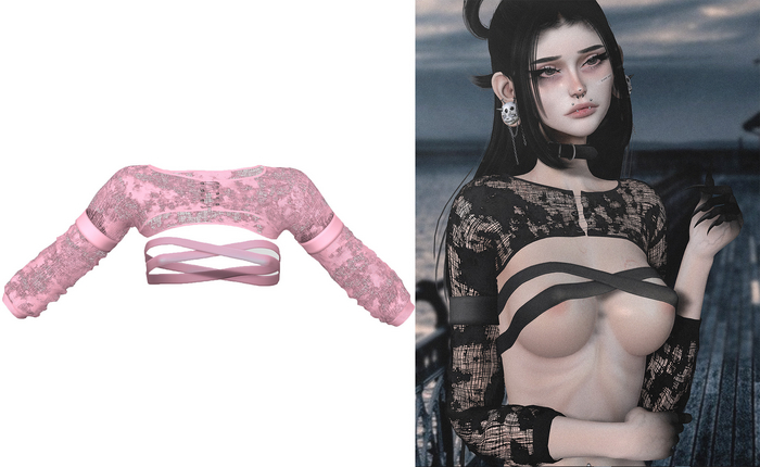 [DumDum] Nightfall Jacket & Top - Rose