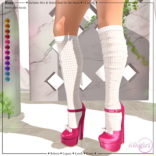 AVAgirl - Rose Heels with Socks DEMO