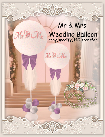 BB..Mr & Mrs Wedding Balloon *
