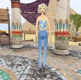 [SLZS] PMR Cardy Damask Corset and Blue Jeans