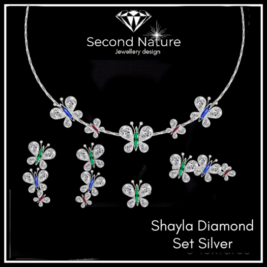 SNJ Shayla Diamond Set Silver ADD!