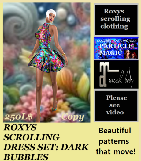 ROXYS SCROLLING DES SET DARK BUBBLES