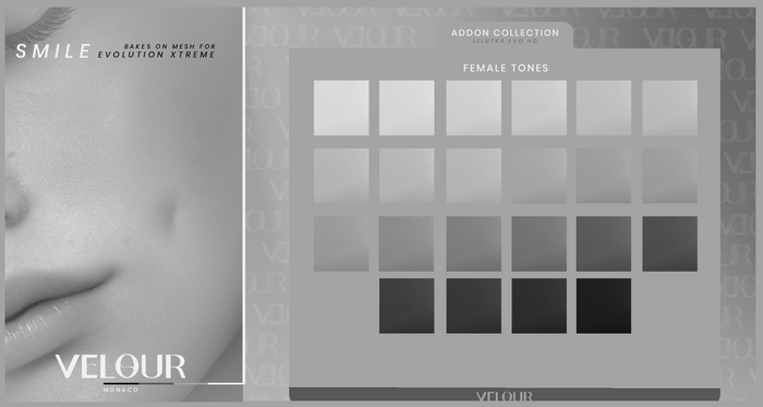 VELOUR "SMILE" DIMPLES FEMME DEMO