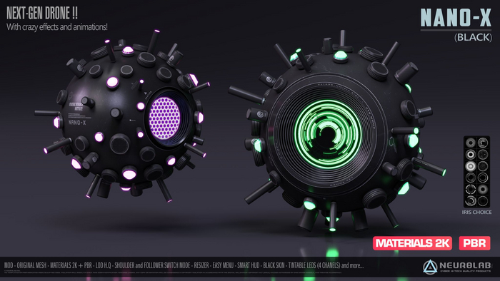 PET COMPANION - NANO-X (BLACK +PBR) (SHOULDER/FOLLOWER/RC/RP MODE) [Neurolab Inc.]