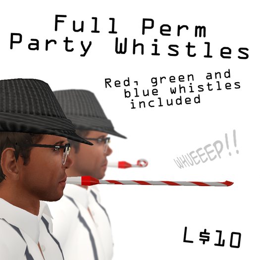 Full Perm Party Whistles