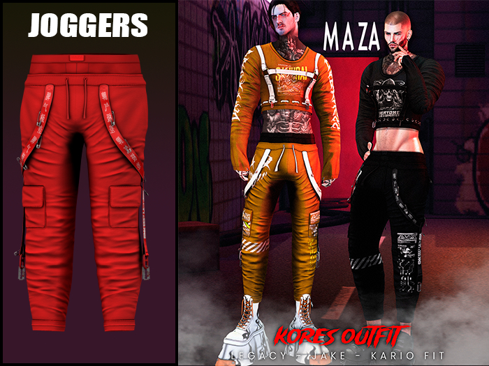 MAZA // KORES JOGGERS // RED