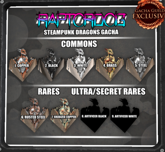 1. COMMON COPPER RAPTORDOG // STEAMPUNK DRAGON VOUCHER