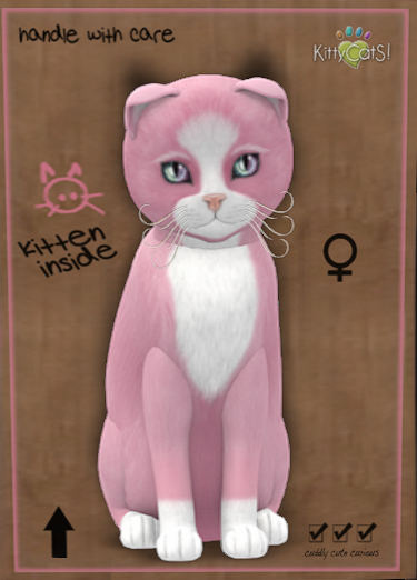 9T Kittycats - Chateau Cat - Pink & White No. 1 (female)