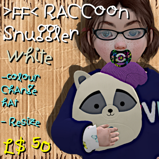 >FF< Raccoon Toy - White (Add Me!)