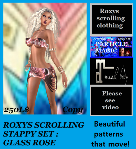 ROXYS SCROLLING SET GLASS ROSE